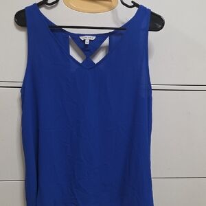 Naked Zebra White Stag Royal Blue Tank Top Large Size